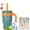 Bamboo Green, variant on 14oz Tumbler with Handle, Insulated Water Bottle with Straw And 2in 1 Lid, Stainless Steel Cup Travel Coffee Mug for Sports Office Gym Kitchen, Free Stickers