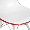 thumbnail image 5 of LeisureMod Cresco Molded Dining Side Chair - Acrylic Base Modern Accent Chair, Kitchen and Dining Stool, Set of 4, 5 of 7