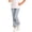 Light Blue, variant on Onlyliua Toddler Girls Ribbed Solid Flared Leggings, Ruffle Cuff Elastic Waist Casual Nine Length Pants, Kids Trousers For Girls Ages 2-13
