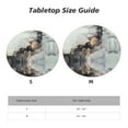 thumbnail image 3 of Modern Style Gold Marble Large Round Tablecloth Of 45"-50" Diameter, Retro Elastic Circle Dining Table Cover Cloth Washable for Party Banquet Wedding Indoor Outdoor, 3 of 9