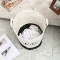 thumbnail image 5 of UYUH ‌Extra Large Double Color Laundry Basket with Long Handle Freestanding Round Storage Bin for Clothes, Toys & Towels Waterproof & Durable Plastic Laundry Hamper, 5 of 7