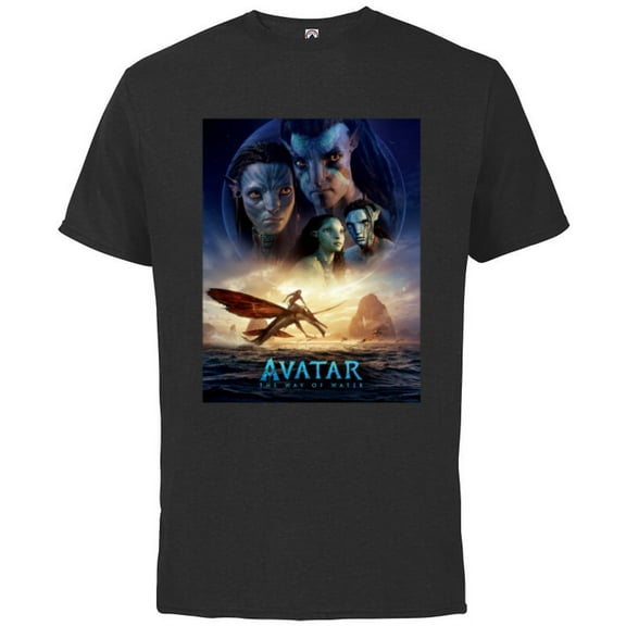 Avatar: The Way of Water Theatrical Movie Poster - Short Sleeve Cotton T-Shirt for Adults - Customized-Black