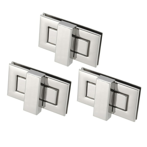 3 Sets Rectangular Purses Twist Lock 52mm x 29mm Clutches Closures for DIY Bag Making, Silver