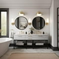 thumbnail image 6 of 24 inch Circle Mirror, Round Mirror with Black Metal Frame, Hanging Wall Mounted Mirror for Living Room, Bedroom, Over Sink, Vanity, 6 of 7