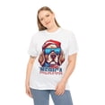 thumbnail image 4 of Patriotic America Dog Sunglasses Flag Colors July 4th  Unisex Cotton Tee, 4 of 12