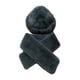 thumbnail image 3 of Sombrero de pescador con bufanda, gorro térmico informal para nieve, ideal para caminatas, acampadas y excursiones. gris oscuro, 3 of 8