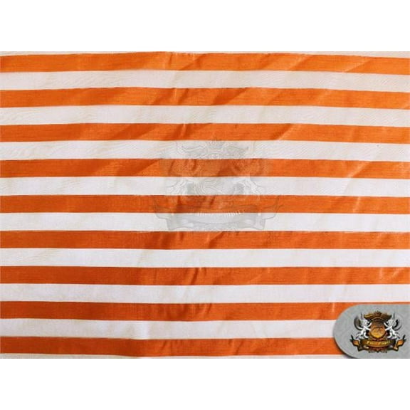 Organza Stripes Fabric Orange / 60" Wide /Sold by the yard