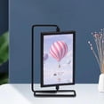 thumbnail image 4 of DOLITY Photo Frame Cards Display Stand Holder Ornament Glass Front Rotating Photo Frame Black 20x12.5cm, 4 of 9