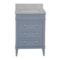 thumbnail image 6 of Eleanor 24" Bathroom Vanity with Powder Blue Cabinet and Carrara Marble Top, 6 of 6
