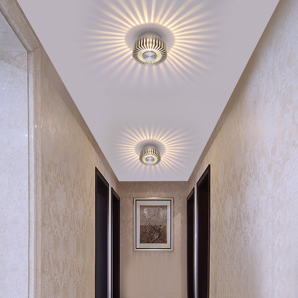 3W Modern LED Wall Ceiling Light Sconce Warm White Lighting Fixture Decor Lamp