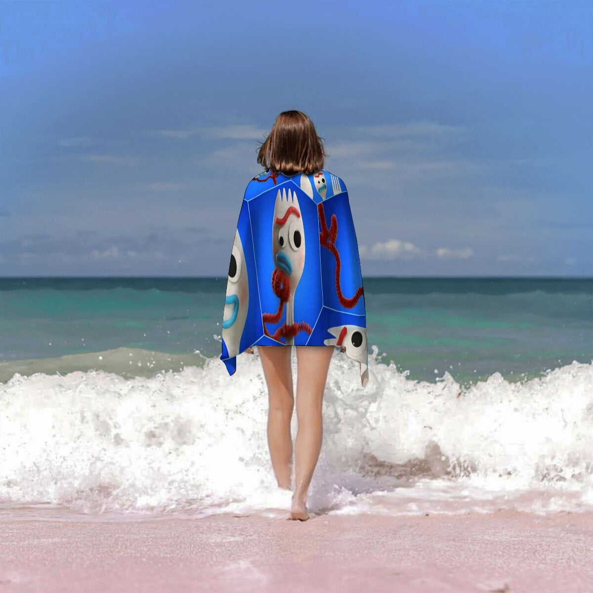 Forky Asks a QuestionGifts Beach Towel for Women Girl Birthday Inspired Fan Bath Outdoor Music Lover