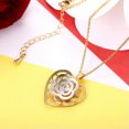 thumbnail image 4 of EOEMY Yellow Rose Gold Plated Necklace Pendant Heart 19 Inches 1mm Lobster B280-Default, 4 of 7