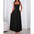 thumbnail image 2 of BTFBM Women Summer Square Neck Maxi Dress Spring Elegant Classy Sleeveless Formal Wedding Guest Cocktail Dresses, 2 of 8