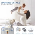 thumbnail image 3 of LAMSTOM Diaper Caddy Organizer - Diaper Caddy for Baby Nursery Storage, Felt Diaper Organizer for Baby Stuff with Handle, 13" x 9" x 7" Portable Baby Basket Boy Girl Changing Table Organizer (Grey), 3 of 9