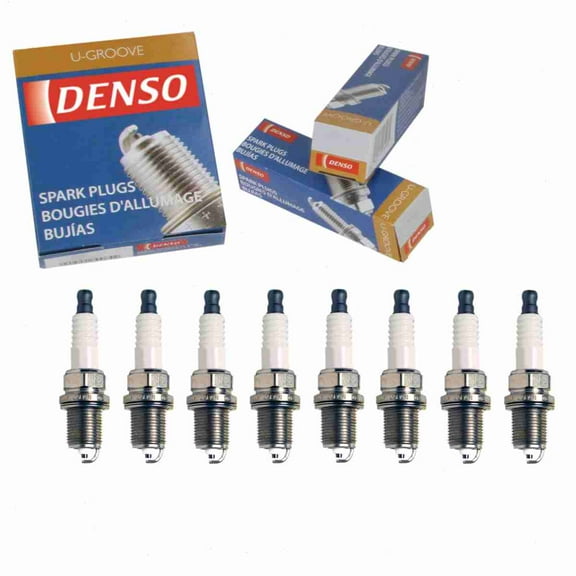 8 pc DENSO 3119 Standard U-Groove Spark Plugs for 19302724 22401-0B015 22401-53J05 5614285 90919-01176 90919-01244 K16R-U Ignition Wire Secondary Fits select: 1995-2000 TOYOTA TACOMA