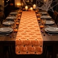 thumbnail image 5 of Thanksgiving Decorative Table Runner, Exquisite Embroidered Pumpkin Motif, Festive Table Banner, Elegant Dining Table Textile Ornament for Fall Harvest Holiday Home Tabletop Decoration, 5 of 7
