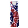 thumbnail image 4 of SMihono Robe Maxi Bohème d'Été pour Femmes Grande Taille Mode Féminine Col Rond Sans Manches Robe Imprimée de Plage, 4 of 6