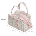 thumbnail image 6 of Cotton Quilted Toiletry Bag Drawstring Toiletry Organizer Large Cosmetic Pouch for Women Work Office Travel (Style B), 6 of 8