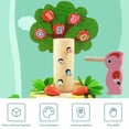 thumbnail image 2 of Juego De Juguetes De Madera Zanahorias Cosecha Forma Tamaño Clasificación Juguete Para Niños Pájaro Atrapando Gusanos De Colores Juego Manzana Árbol Recoger Juguete Magnético Kearding FN005897-00, 2 of 6