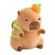 thumbnail image 3 of Lindo animal de peluche de carpincho Juguete de peluche de carpincho Animal de peluche de dibujos animados Realista naranja marrón claro, 3 of 9