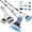 Electric Cleaning Brush [White + 7 Heads], variant on CNV Smart Electric Spin Scrubber with 9 Interchangeable Brush Heads, Telescopic Power Scrubber for Bathroom and Kitchen, Digital LCD Display, USB-C Rechargeable