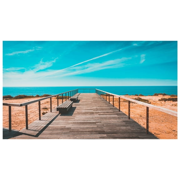 Cixno 5D Diamond Painting Kits, DIY Diamond Painting Round Full Drill Crystal Rhinestone Mosaic Art, Pictures Arts Craft for Home Wall Decor (Seaside Promenade 45x28cm )