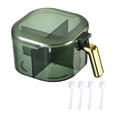 thumbnail image 1 of Caja de condimentos Gloria de 4 compartimentos utensilio con tapa contenedor de almacenamiento de condimentos verde, 1 of 9