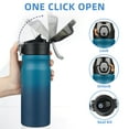 thumbnail image 5 of BJPKPK 18oz Insulated Water Bottle With Straw Stainless Steel Double Wall Water Bottles BPA-Free Leak Proof Thermos With Lockable Flip Lid And Soft Silicone Spout,Indigo Black, 5 of 7