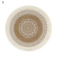 thumbnail image 1 of ENJOYW Rattan Trivet Mats Heat Insulation Handmade Cotton Flax Dining Table Non-Slip Placemat for Kitchen Jute Coaster, 1 of 7