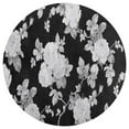 thumbnail image 3 of Black And White Roses Round Carpet Circle Rug Outdoor Patio Area Rug Washable Large Area Rugs Hallway Room Decor Fitness Mats, 3 of 8