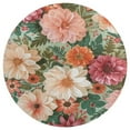 thumbnail image 3 of Floral Colorful Flower Round Small Area Rug, Print Non Slip Washable Floor Mat, Soft Throw Rug for Living Room, Powder Room Entryway, Bathroom, Bedside, 3 of 6