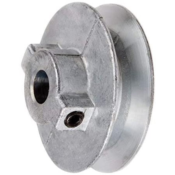 Chicago White Metal Single V Groove Pulley 225A - 5/8" Shaft, 2-1/4" Diameter