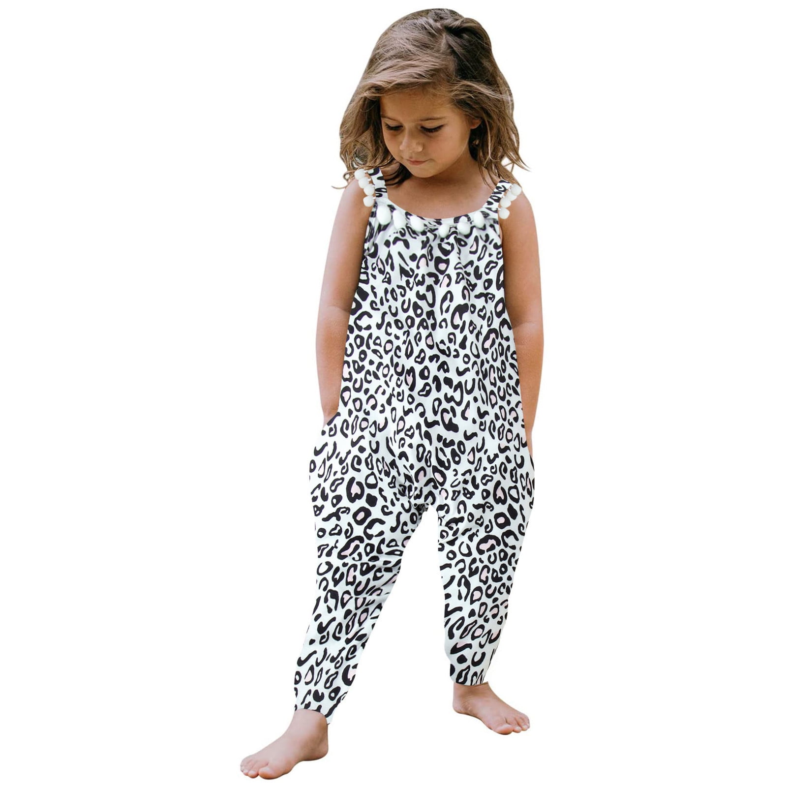 QISIWOLE Toddler Girl Bell Bottom Jumpsuit Romper Baby Floral One Piece