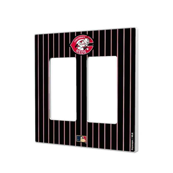 Cincinnati Reds 1978-1992 Cooperstown Pinstripe Double Rocker Light Switch Plate