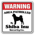 thumbnail image 1 of SignMission WD-SHIBA INU 12 x 8 in. Area Patrolled by Gift Animal Kennel Boarder Shiba Inu Security Sign, 1 of 1