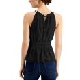 thumbnail image 2 of Leyden Gathered Halter Top, small, Black, 2 of 2