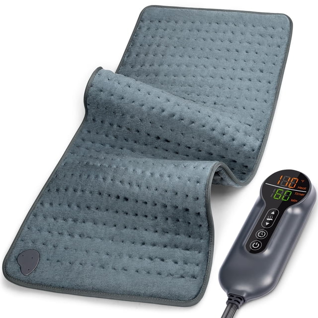 Heating Pad - Electric Heating Pad for Back Pain and Cramps Relief, Moist Heat Pad for Shoulder, Knee, Neck, 6 Heat Settings & Auto Shut Off and Mach