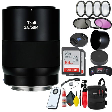 Zeiss Touit 50mm f/2.8M Lens (Sony E-Mount) + (2)64GB SD Card