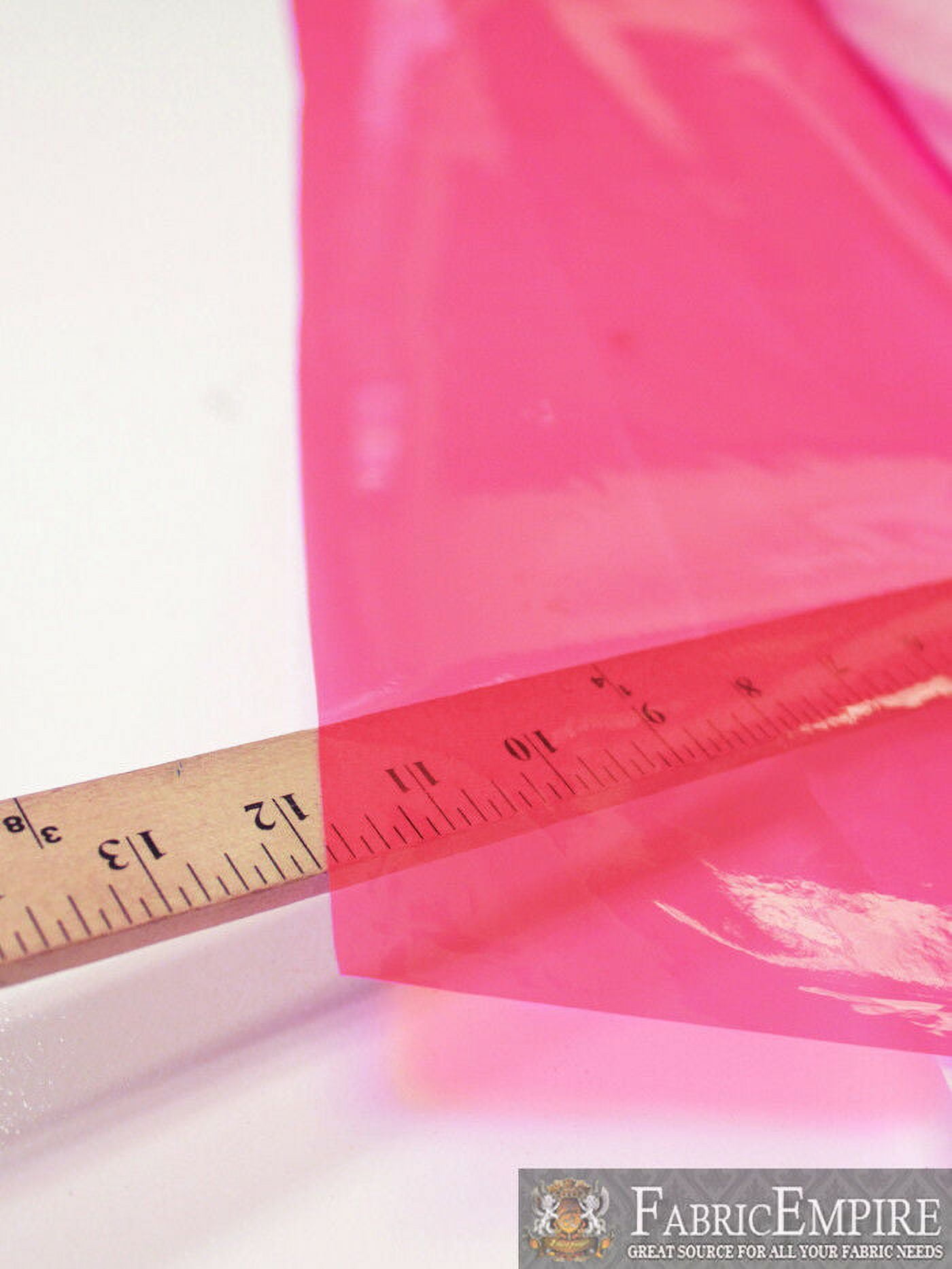 30 Gauge Pink Tinted Plastic Vinyl Fabric 48" Wide Sold By The Yard