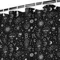 thumbnail image 3 of Black White Halloween Symbol Pattern Shower Curtain 84"x72" ,Bathroom Decorative Shower Curtains Set with 12 Hooks,Modern Waterproof Washable Shower Curtain, 3 of 6