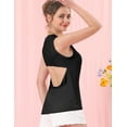 thumbnail image 2 of Doublju Womens Round Neck Open-Back Tank Top Shirt With Plus Size, 2 of 4