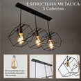 thumbnail image 3 of Lampara Colgante Decorativa iluminacion luz vic 3 Cabezas Metal, 3 of 4