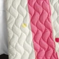 thumbnail image 4 of G&J Elf Valley 3PCs Striped Pattern Quilt Set King Size White Pink Color, 4 of 4