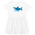 thumbnail image 3 of Inktastic Cute Shark, Little Shark, Blue Shark, Sea Animal Girls Toddler Dress, 3 of 5