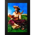 thumbnail image 2 of West, Ronald 17x24 Black Modern Framed Museum Art Print Titled - Lady of the Flowers, 2 of 5