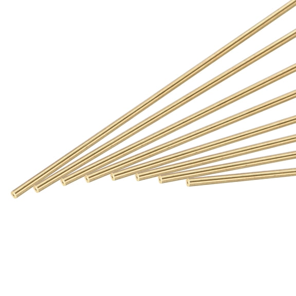 Uxcell Brass Rod,Brass Solid Round Rod 1mm Diameter 305mm Length Lathe Bar Stock for RC Model DIY Craft 30pcs