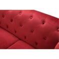 thumbnail image 4 of Pompano 83" Burgundy Tufted Velvet Loveseat with 2-Throw Pillow, 4 of 5