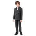 thumbnail image 2 of Hiijoy Toddler Boys Formal Suit Dress Shirt Blazer Waistcoat Pants Bow Tie 5Pcs Tuxedo Outfits, Sizes 3-4T, 2 of 8
