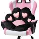 thumbnail image 1 of Cojín de pata de gato kawaii para silla, 69,8 x 59,9 cm, bonito cojín de corazón, cómodo y decorativo para sofá de oficina o gaming, color negro., 1 of 5