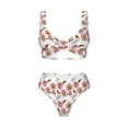 thumbnail image 4 of Rocae Rose Flowers for Bikini Set for Women Two Piece Sexy High Swimsuits Split Crossover Bikini X-Large, 4 of 9